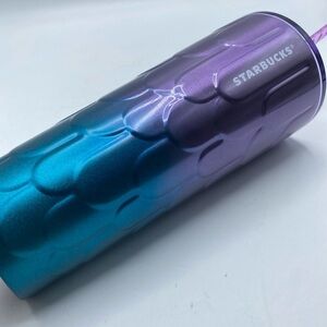 Starbucks 2022 Spring Purple Twilight Ombre Mermaid Scales 24 oz Tumbler Cup